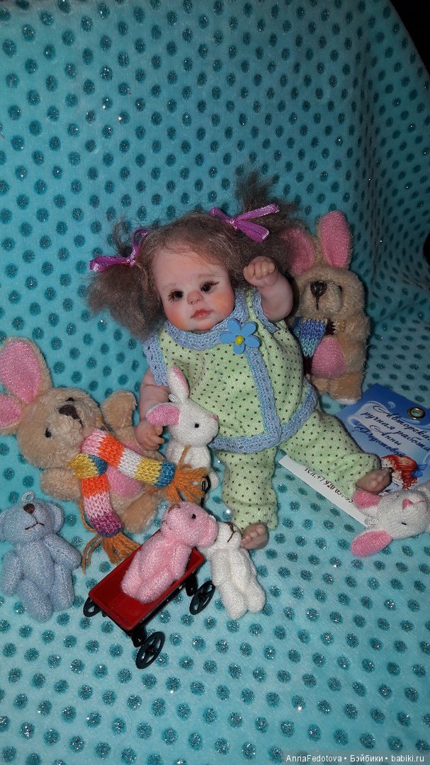 Малышка Каришка — Авторские миниатюрные куклы: лепка (фото 3)