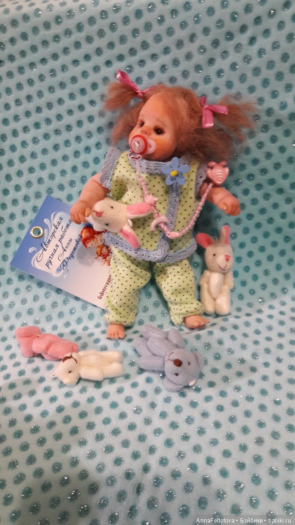 Малышка Каришка — Авторские миниатюрные куклы: лепка (фото 2)