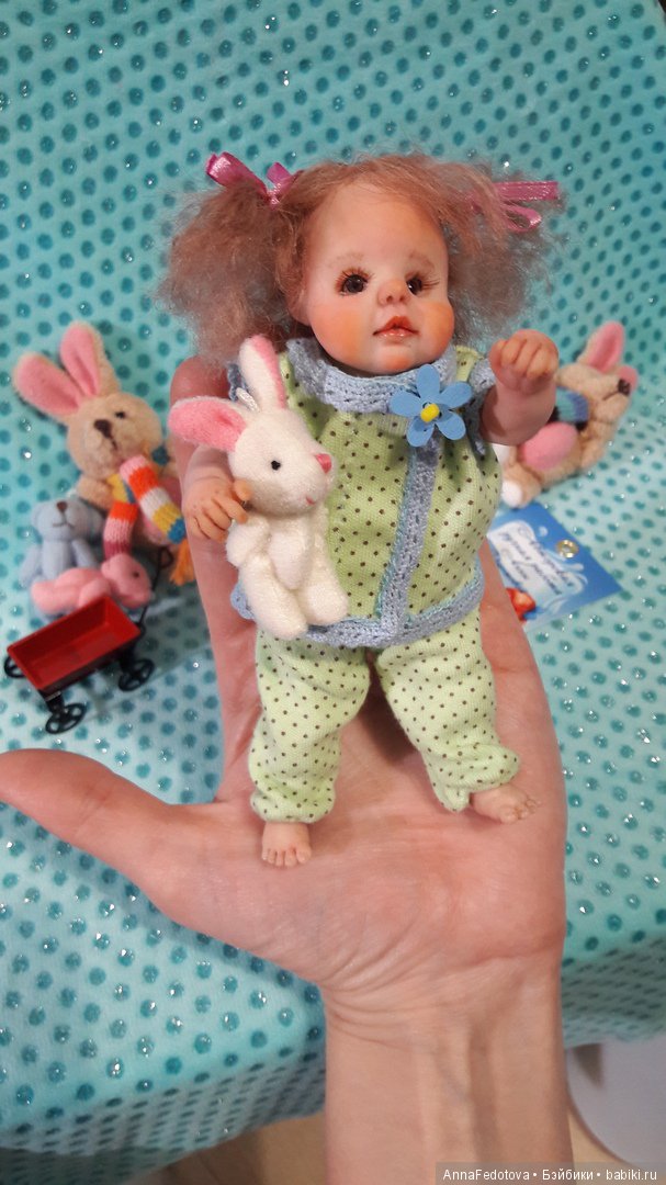 Малышка Каришка — Авторские миниатюрные куклы: лепка (фото 5)