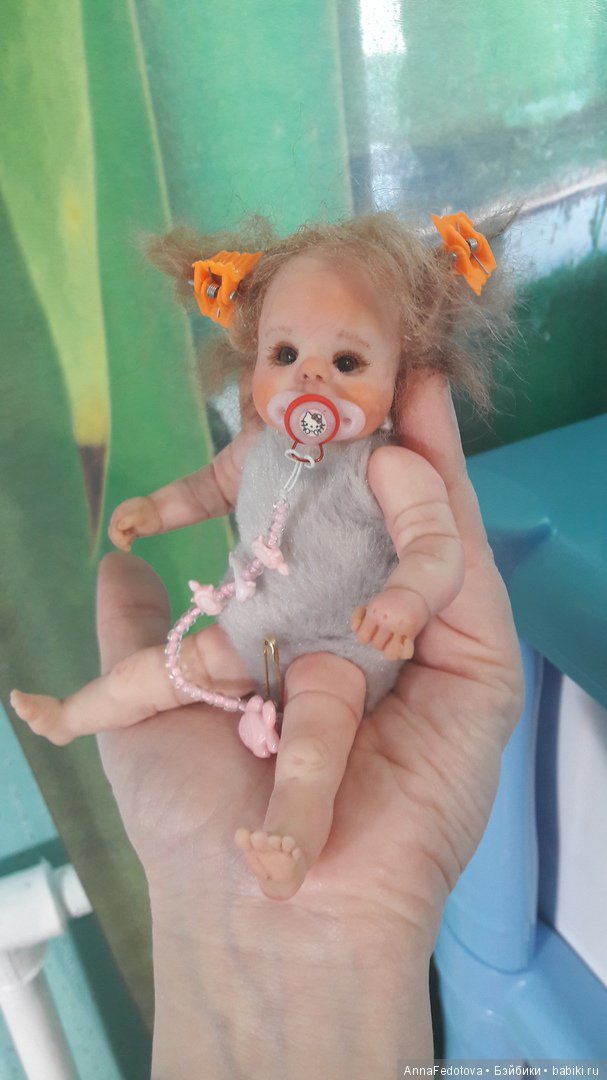 Малышка Каришка — Авторские миниатюрные куклы: лепка (фото 6)