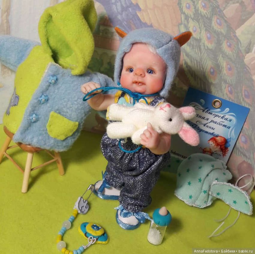 Альбиносик Марсель — Авторские миниатюрные куклы: лепка (фото 3)