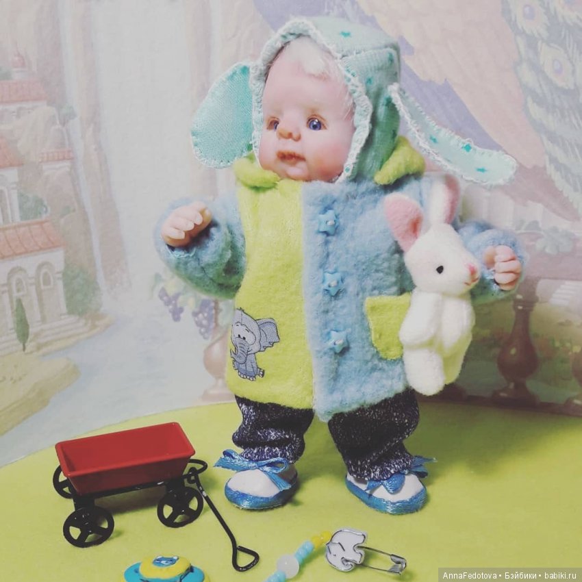 Альбиносик Марсель — Авторские миниатюрные куклы: лепка (фото 2)