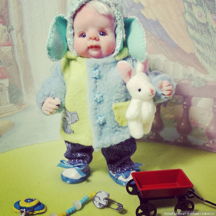 Альбиносик Марсель — Авторские миниатюрные куклы: лепка