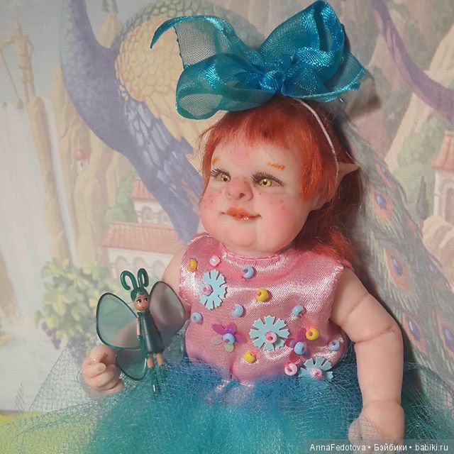 Маленький огонёчек Агния — Авторские миниатюрные куклы: лепка (фото 2)