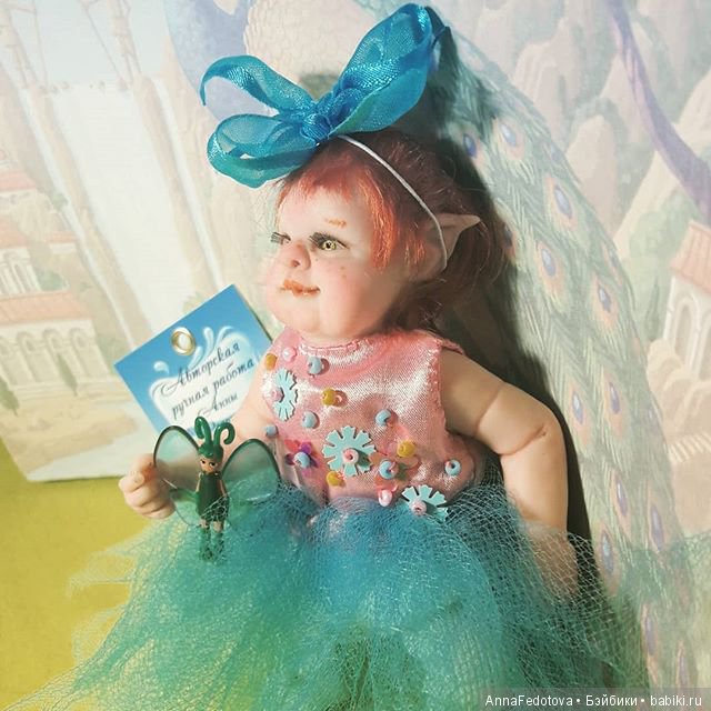 Маленький огонёчек Агния — Авторские миниатюрные куклы: лепка (фото 3)