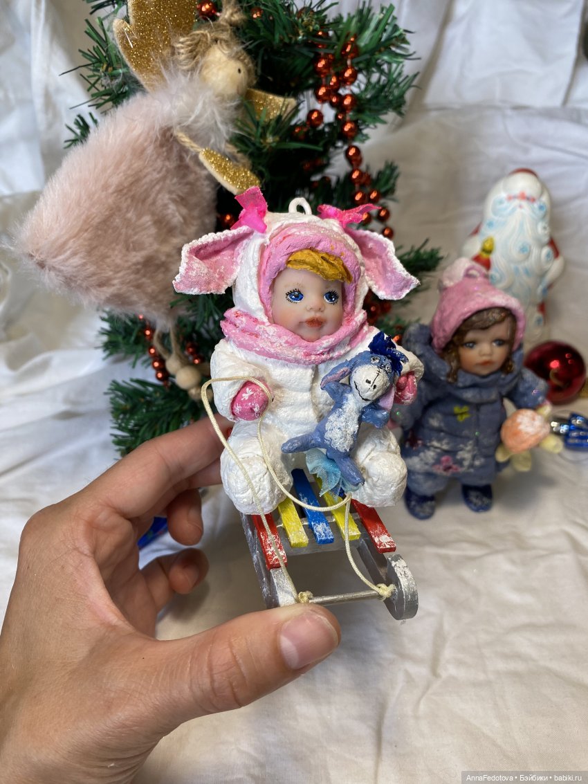 Мои елочные игрушки — Ватные игрушки на елку: ретро (фото 2)