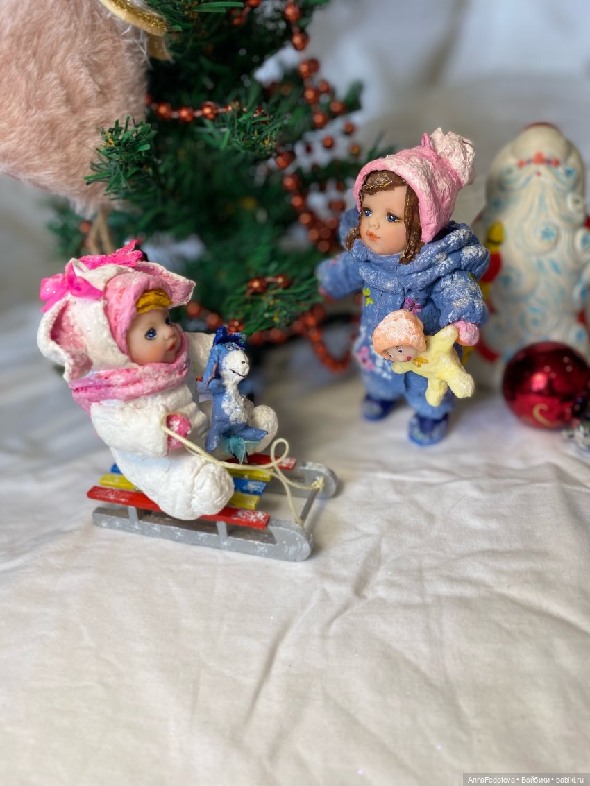 Мои елочные игрушки — Ватные игрушки на елку: ретро (фото 4)