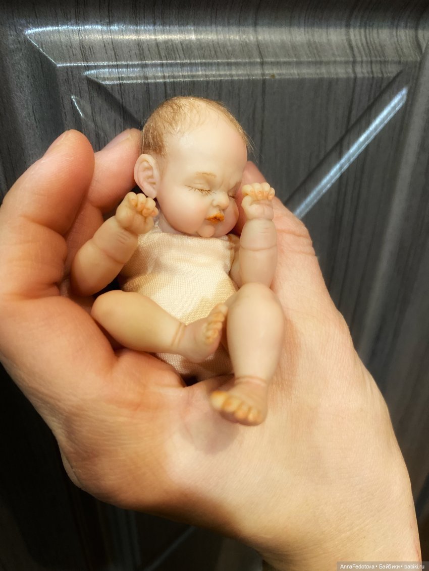 Новая малышка 🤗 — Авторские миниатюрные куклы: лепка (фото 2)