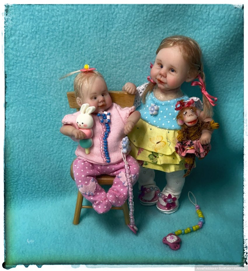 Анютка🥰 — Авторские миниатюрные куклы: лепка (фото 2)