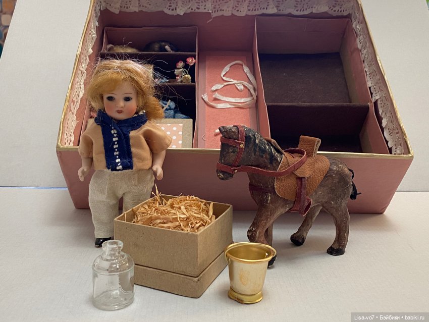 Девочка с лошадкой. Коробочка для антикварной куклы (фото 7)