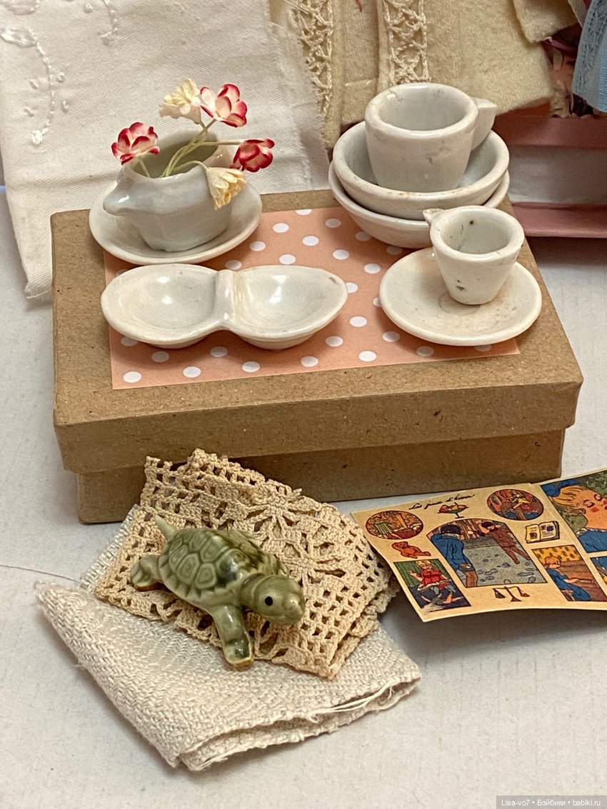 Девочка с лошадкой. Коробочка для антикварной куклы (фото 8)