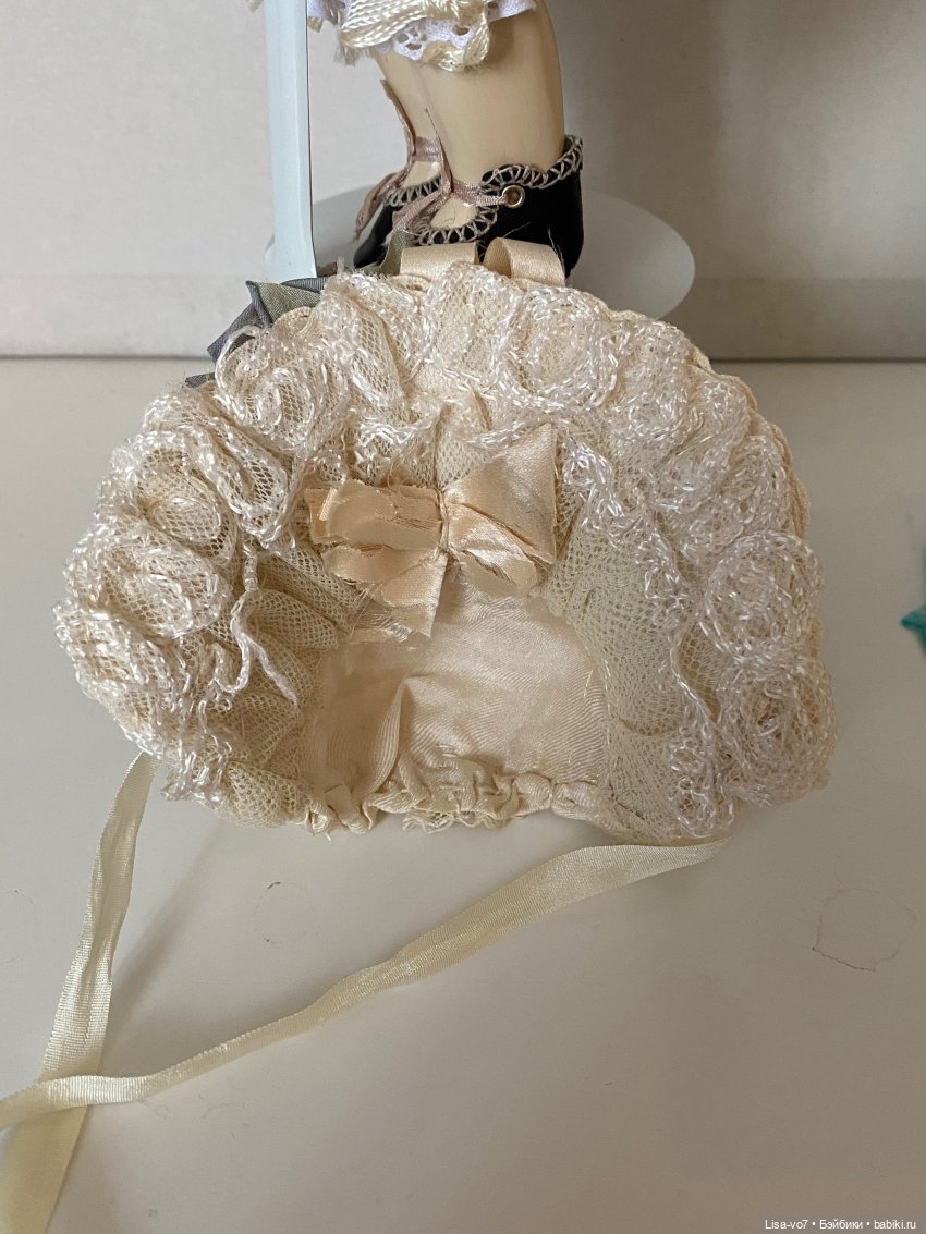 Бантик. Платье для антикварной куклы по образцу (фото 10)