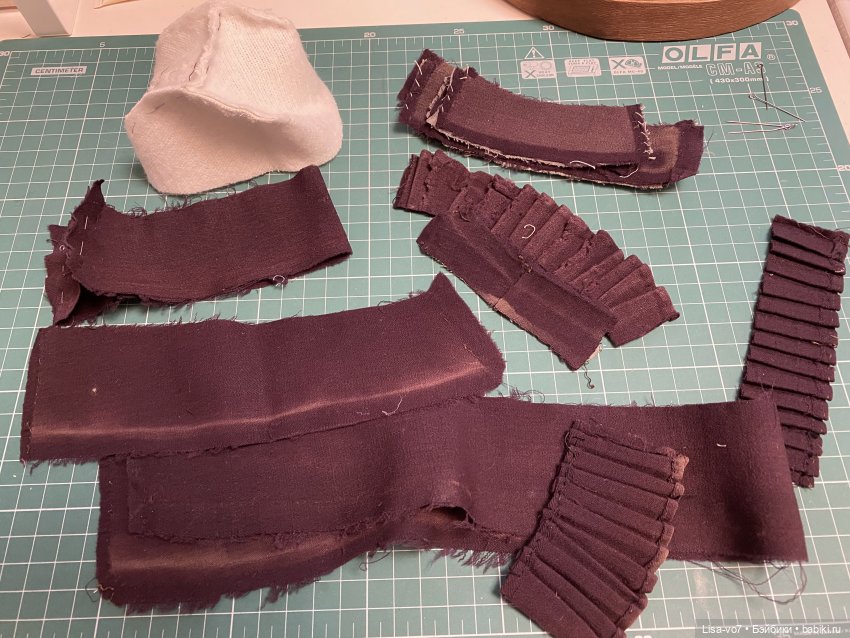 Шляпка из обрезков — Редкие антикварные куклы и реплики: воск (фото 7)