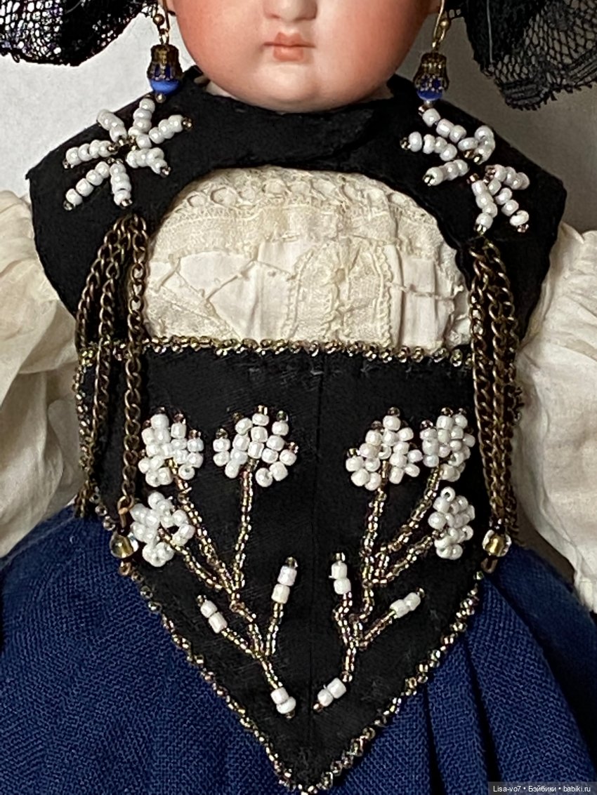 Костюм для антикварной куклы по антикварному образцу (фото 5)