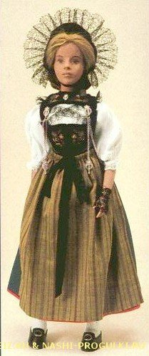 Костюм для антикварной куклы по антикварному образцу