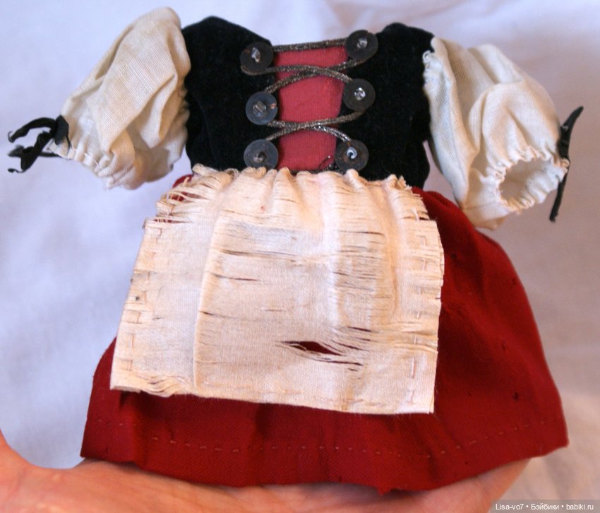 Национальный костюм для антикварной куклы. Реставрация (фото 3)