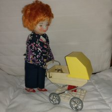 Кукла с коляской Marite (Марите) STRAUME (Рига) СССР