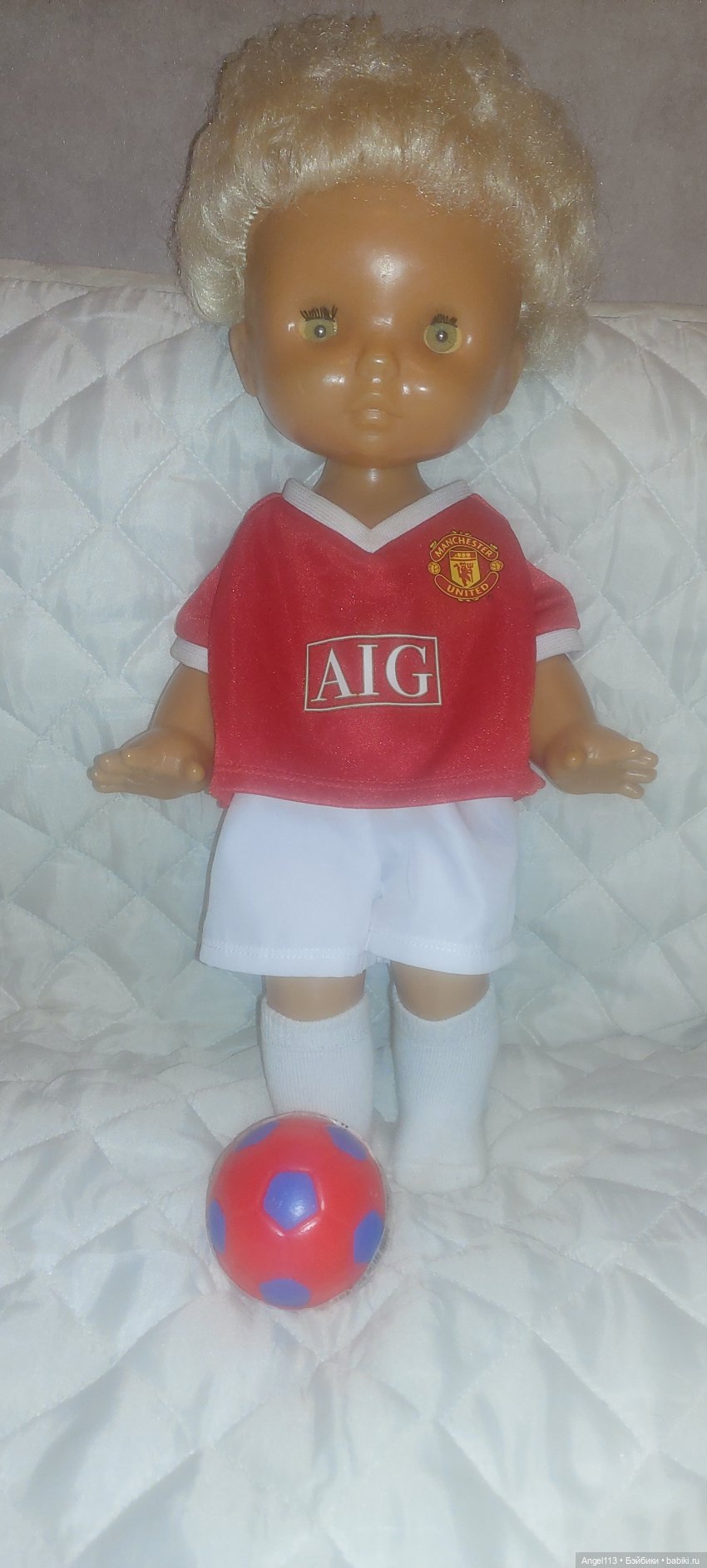 Ремонт ноги. Кукла Антошка СССР (фото 3)