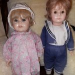 Винтажная пара кукол Вернике