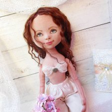 Текстильная кукла с объёмным личиком
