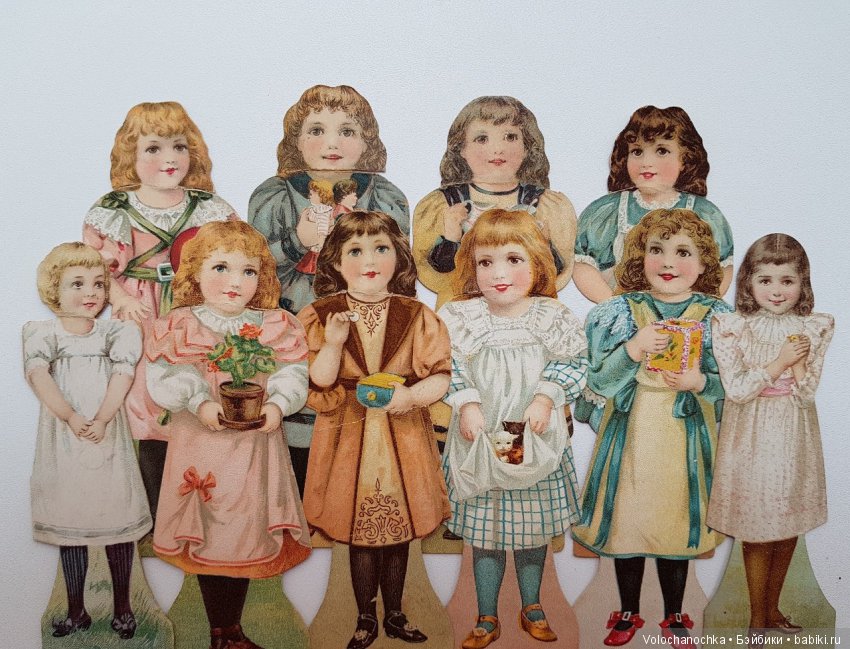 Старинные Бумажные Куклы McLaughlin Coffee и J&P Coats (фото 2)