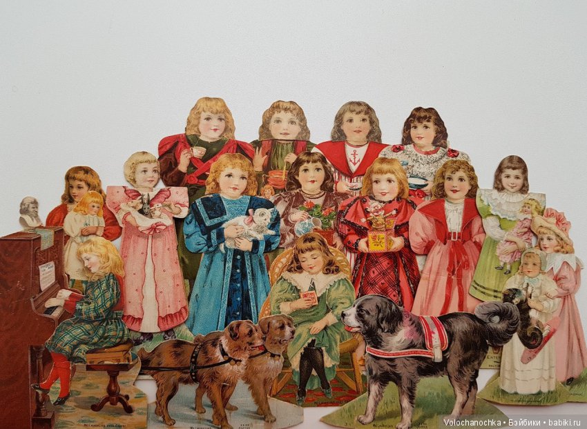 Старинные Бумажные Куклы McLaughlin Coffee и J&P Coats