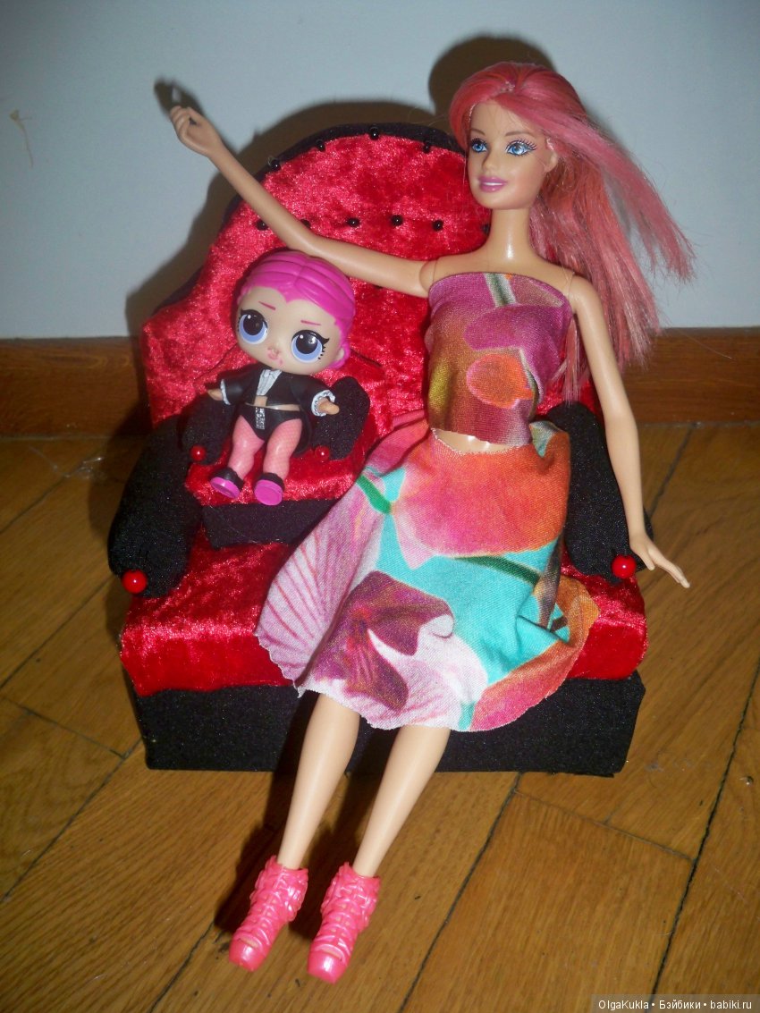 Мебель для кукол с детьми, поделки (фото 10)