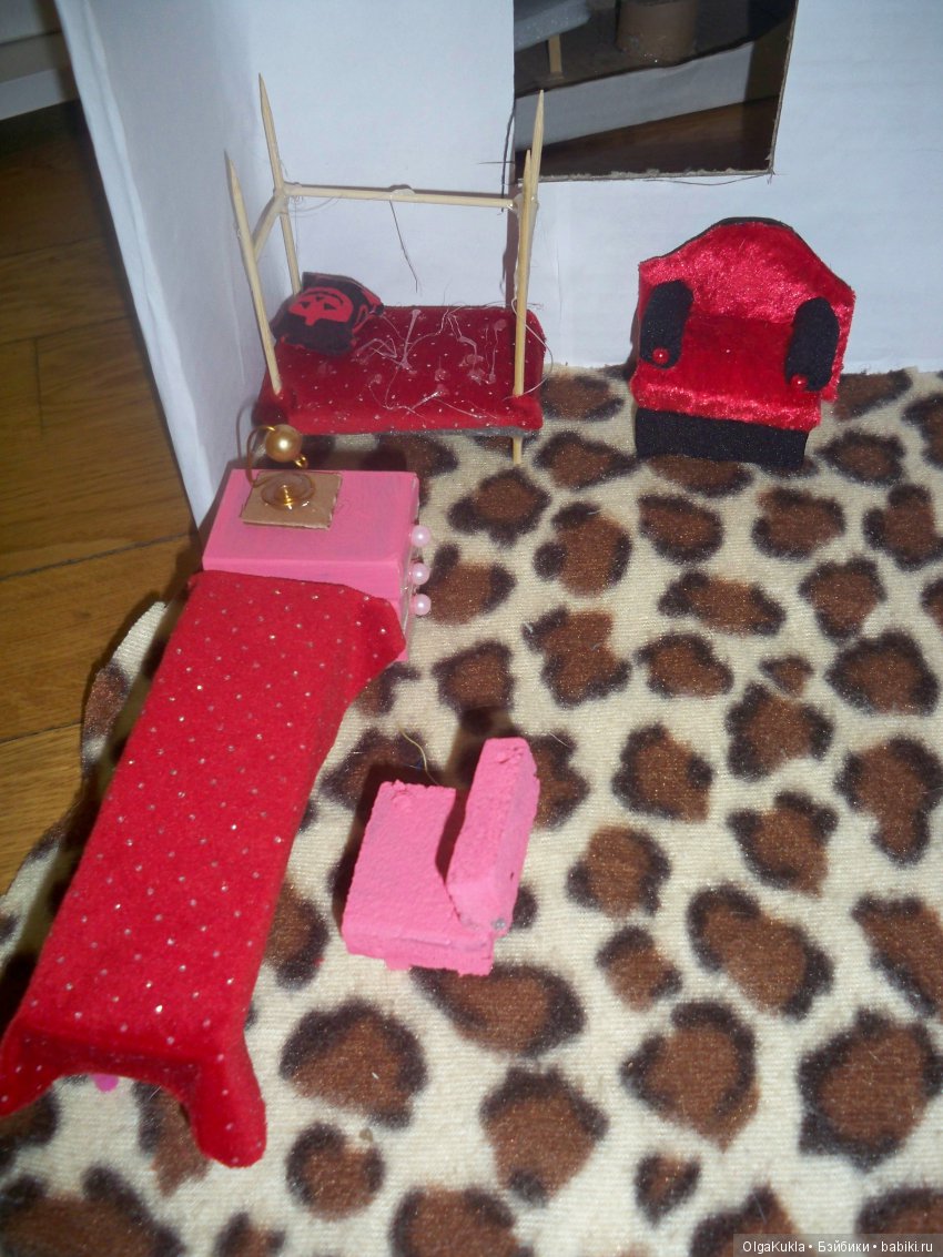 Мебель для кукол с детьми, поделки