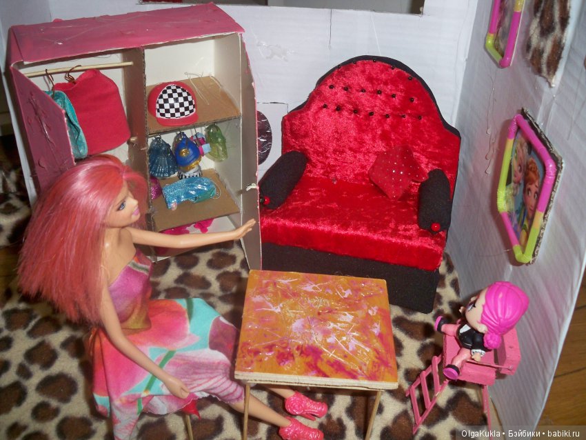 Мебель для кукол с детьми, поделки (фото 8)