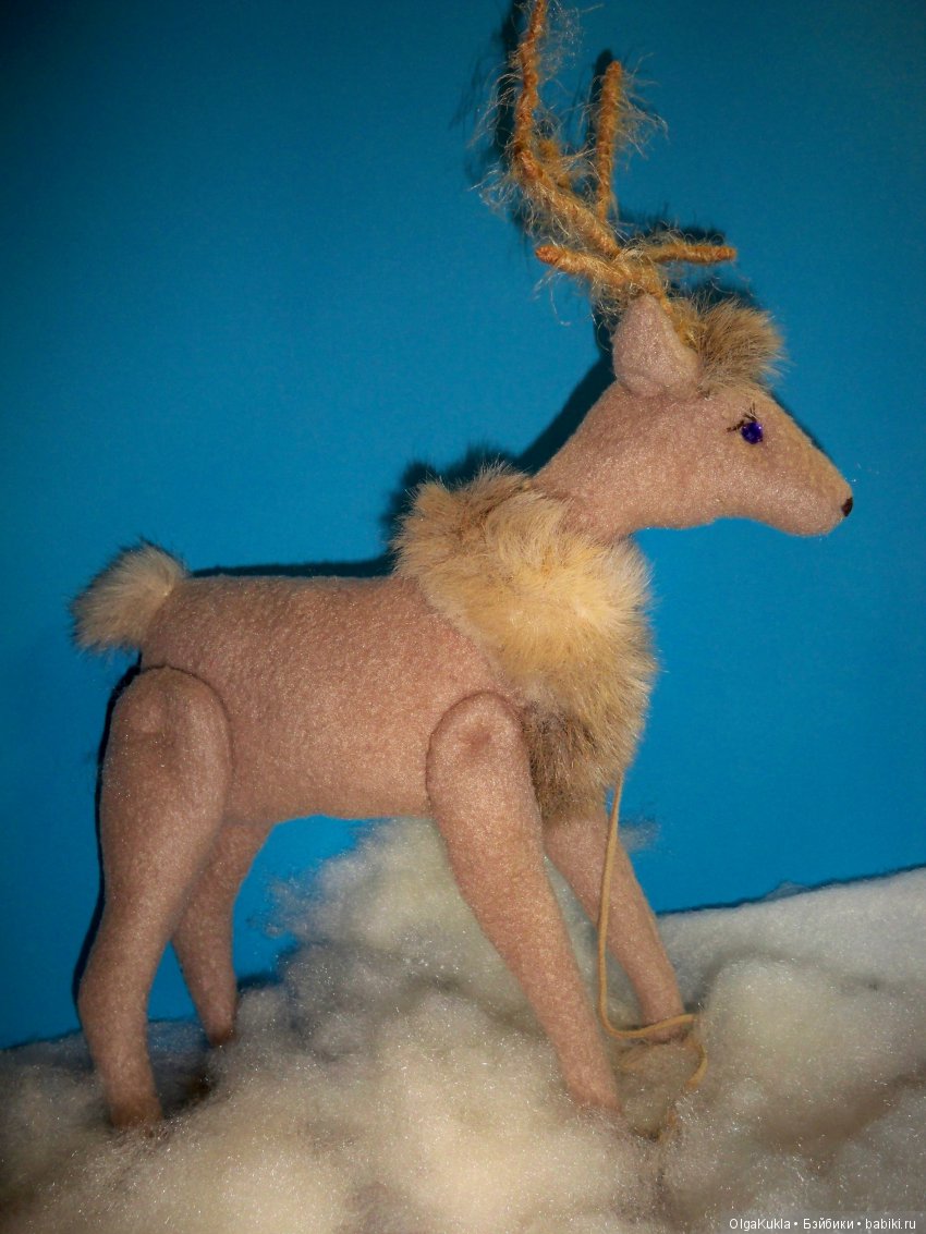 Олень — Текстильные игрушки и примитивы: кофейные