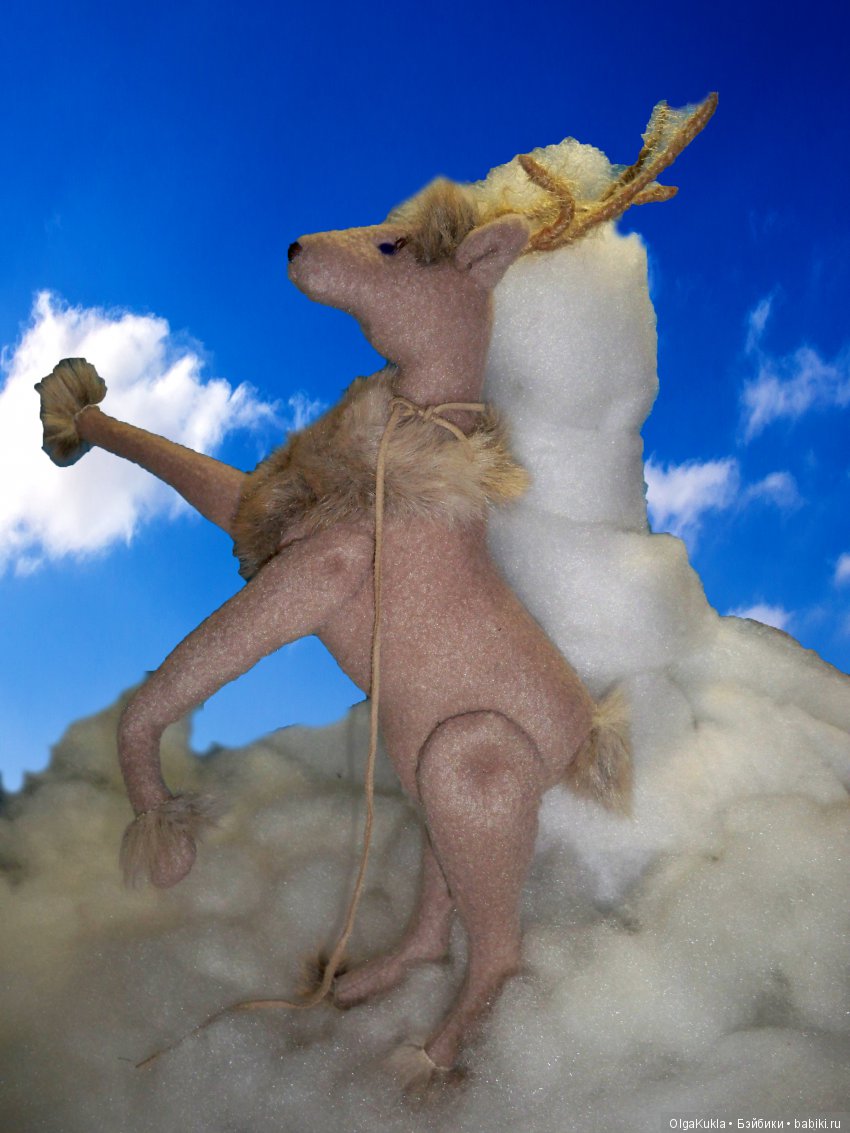 Олень — Текстильные игрушки и примитивы: кофейные (фото 4)