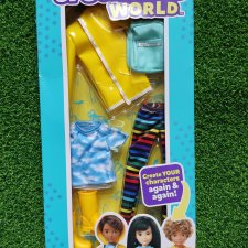 Фэшн пак от гендерного подростка Creatable World с желтым плащом Фэшн пак от гендерного подростка Creatable World с желтым плащом