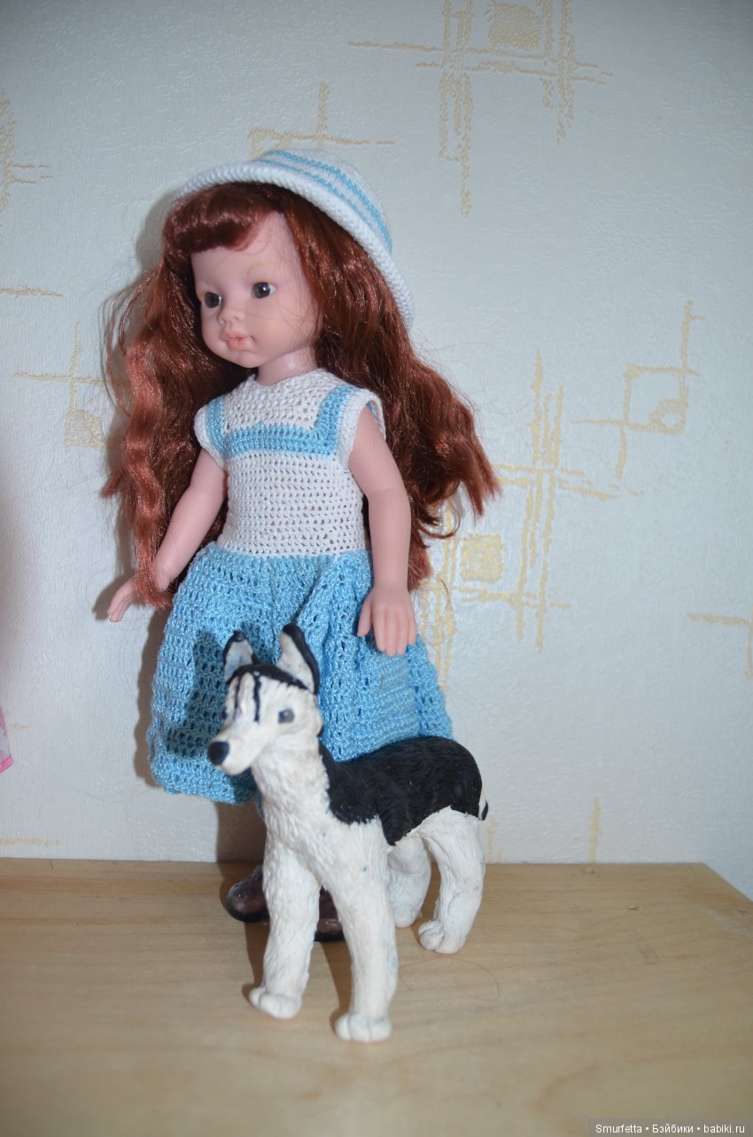 Лечение лысой куклы и создание хаски из полимерной глины (фото 9)