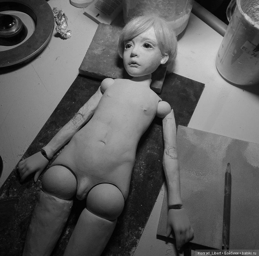 Процесс работы над второй шарнирной куклой, часть 3 (фото 8)