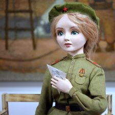 "Летите, голуби, летите! И весточку с войны мне принесите..." на выставке "Куклы с характером. Перезагрузка"