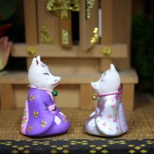 Лисички-сестрички на мастер-классе выставки "Япония. Куклы, сказки и легенды"