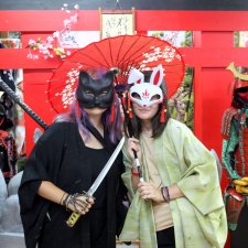 Косплееры на выставке "Япония. Куклы, сказки и легенды"