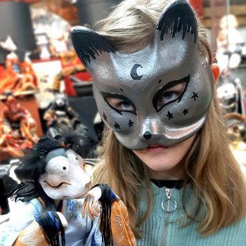 Лунная кошка на мастер-классе выставки "Япония. Куклы, сказки и легенды"