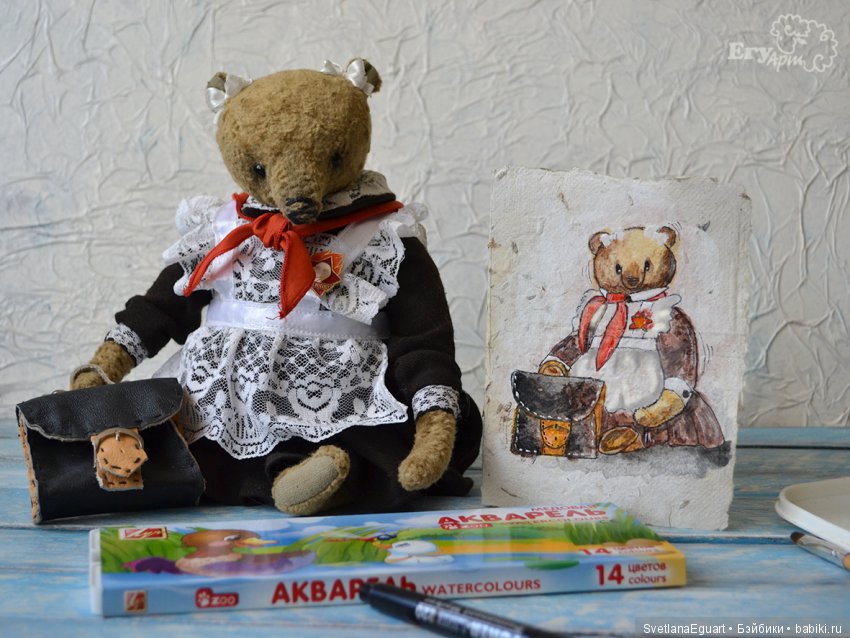 Расписываем акварелью авторский паспорт для игрушки