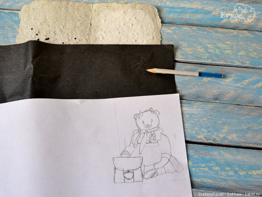 Расписываем акварелью авторский паспорт для игрушки (фото 10)