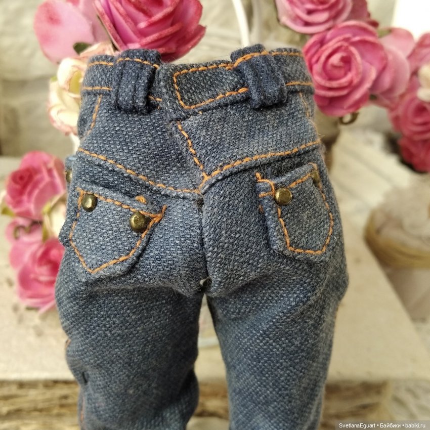 Джинсы для кукол. Немного процесса (фото 8)
