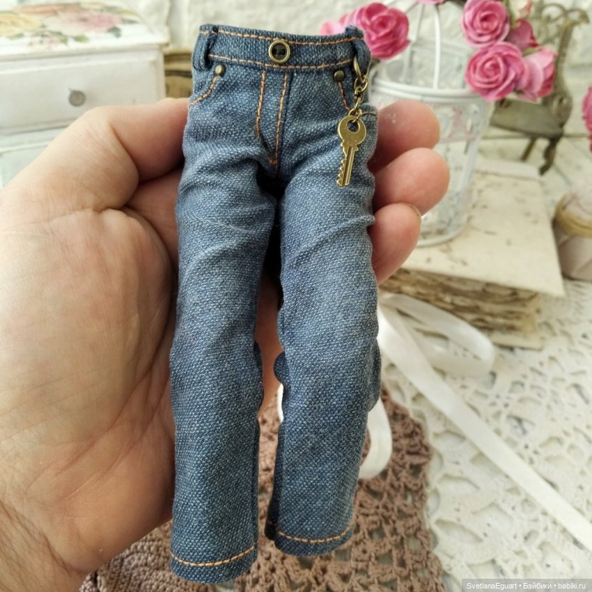 Джинсы для кукол. Немного процесса (фото 5)