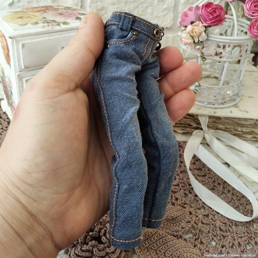 Джинсы для кукол. Немного процесса (фото 6)