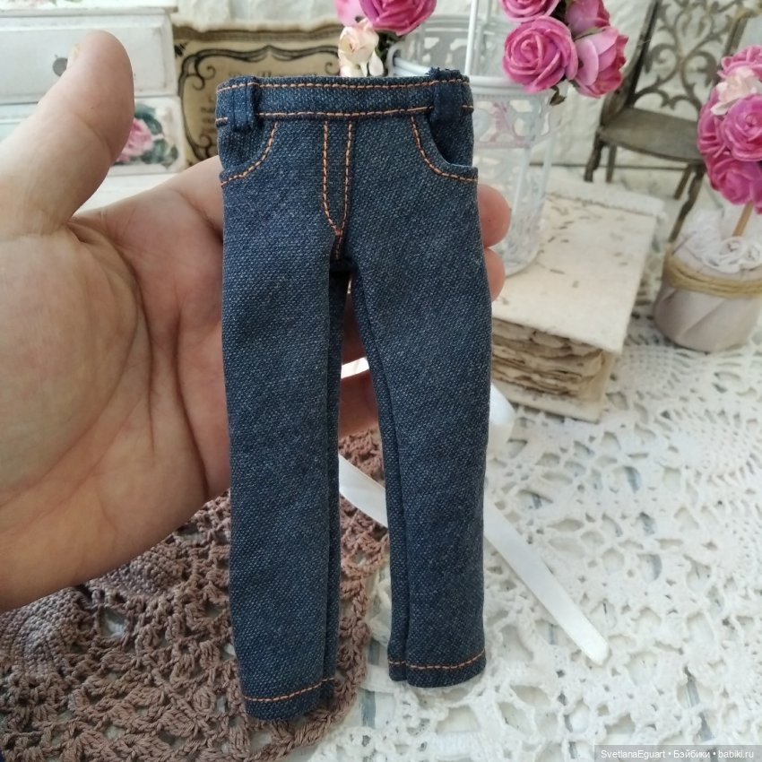 Джинсы для кукол. Немного процесса (фото 4)