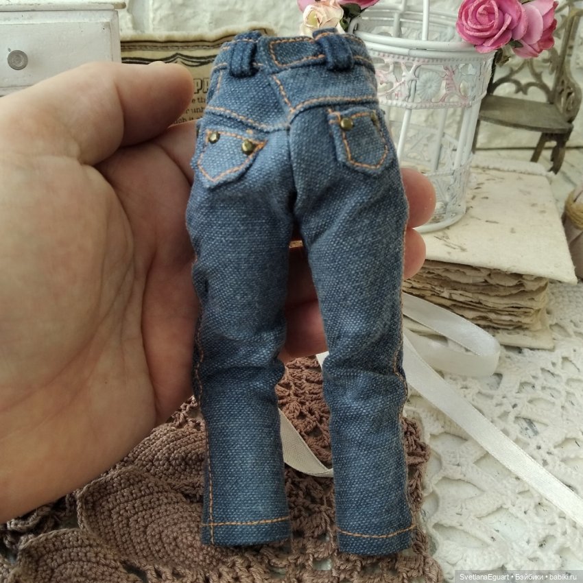 Джинсы для кукол. Немного процесса (фото 7)