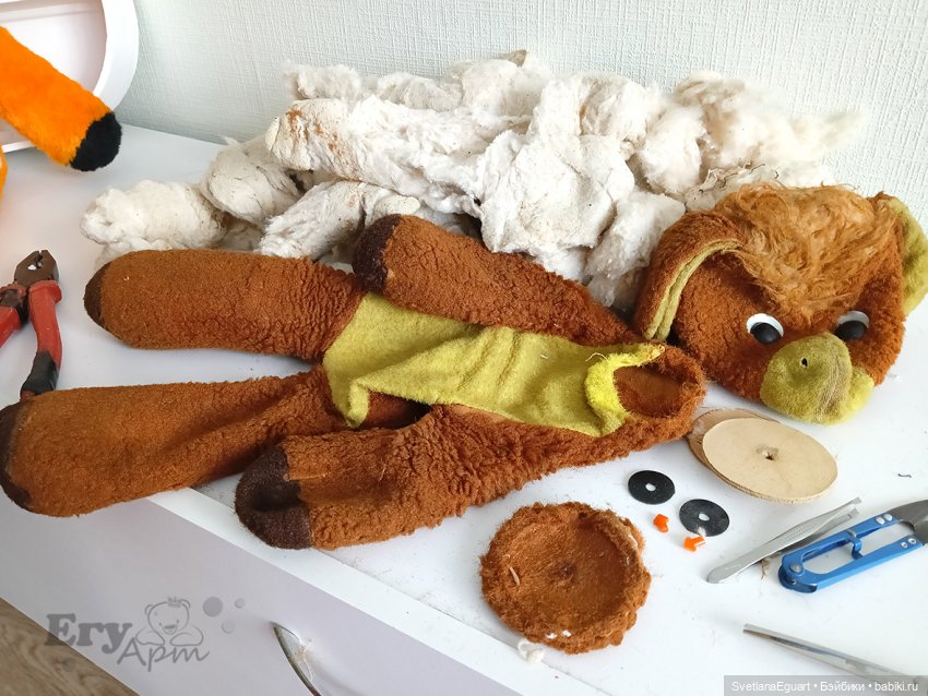 Реставрация ослика — Реставрация и преображение кукол: ремонт (фото 10)