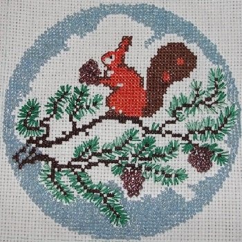 Белка песенки поёт, да орешки всё грызет.