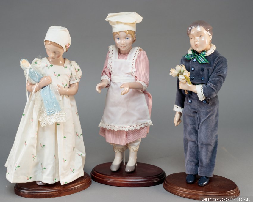 7 кукол от датской фарфоровой мануфактуры Bing & Grøndahl