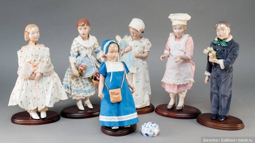 7 кукол от датской фарфоровой мануфактуры Bing & Grøndahl