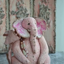 Слон Тедди розовый Пинк